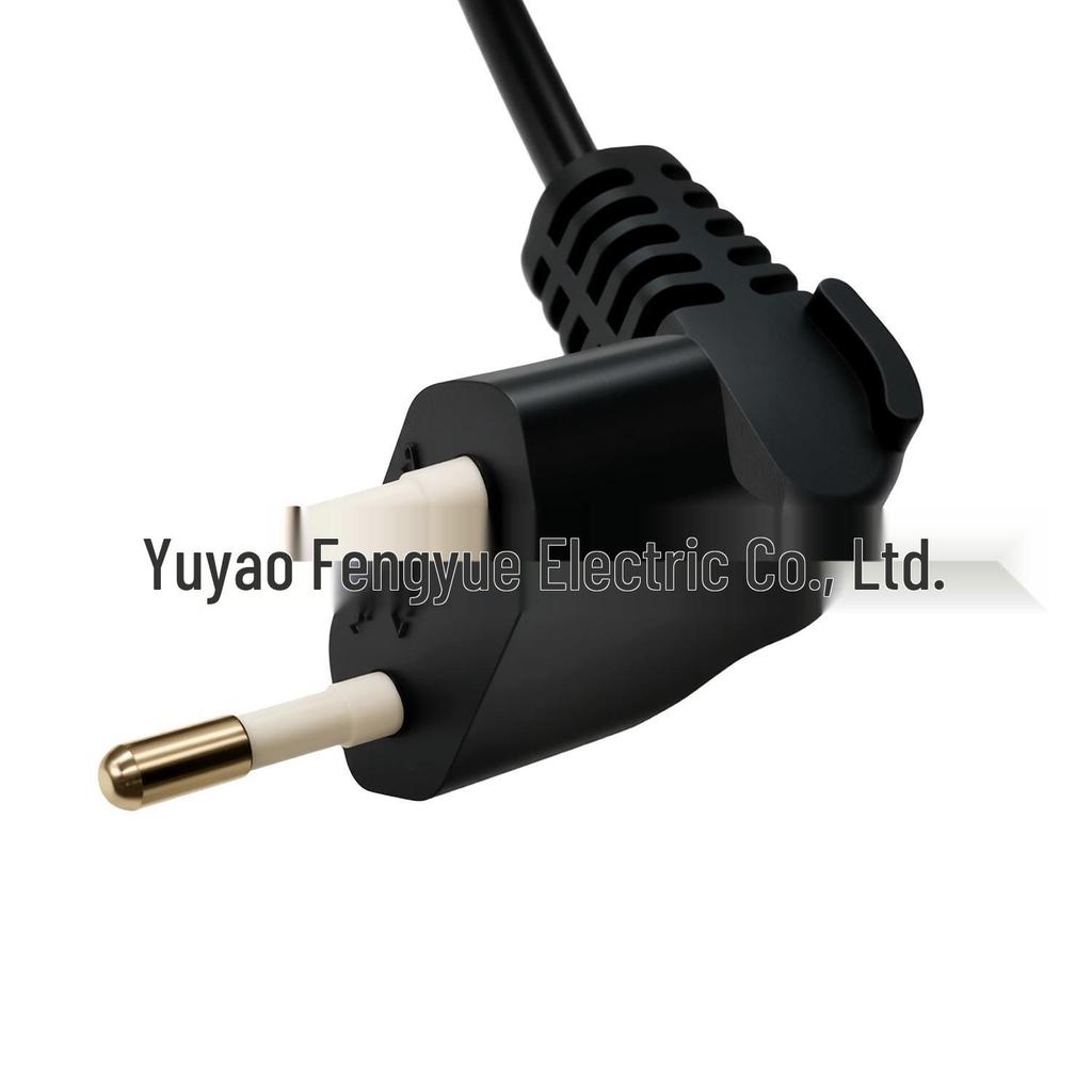 40cm EU Standard 2-Pin Male/Female Plug Cord, One-to-Two Extension, Pure Copper, Two-Core, 0.75mm²