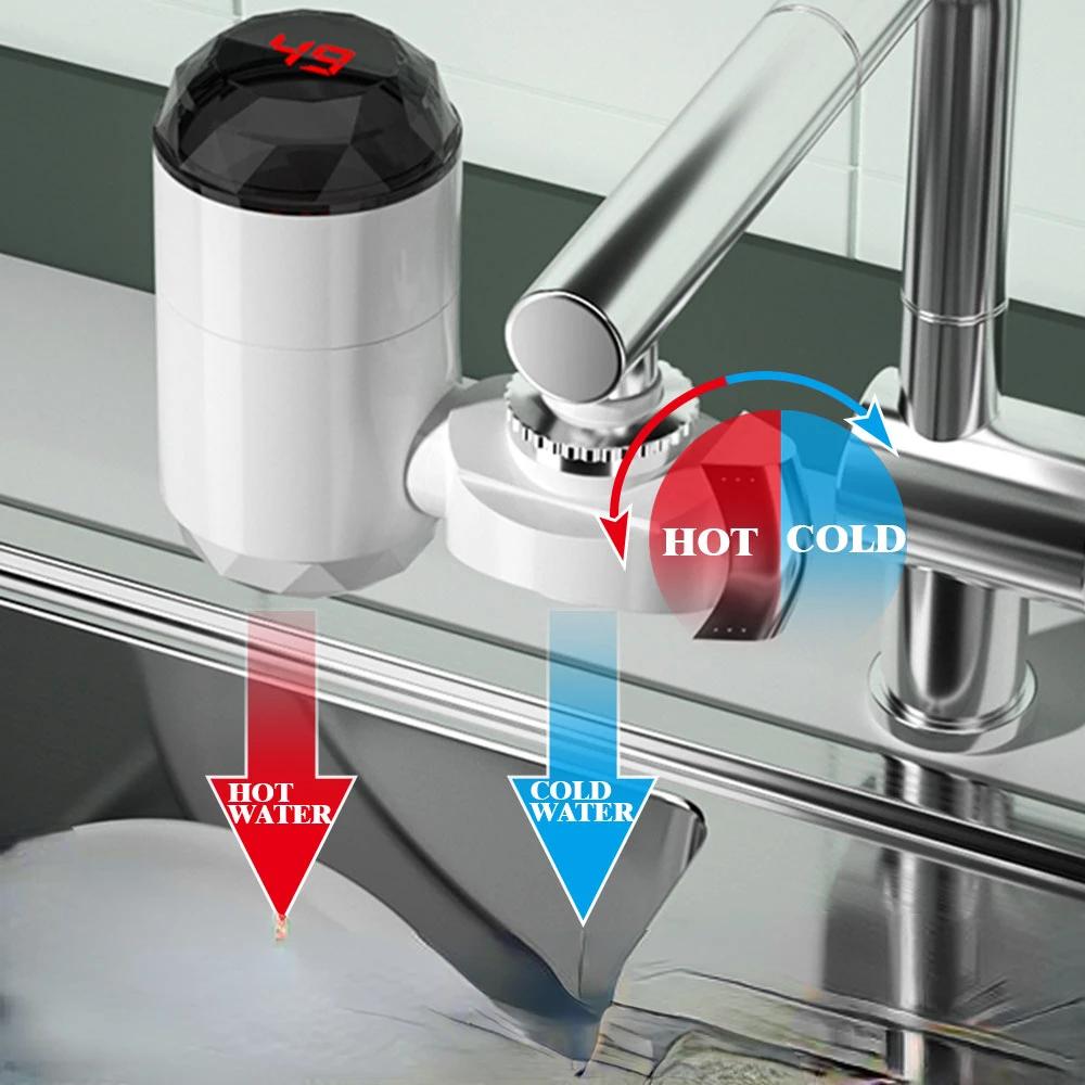 Kitchen Instant  Eectric Water Heater Tap Hot Water Faucet Heater Cold Heating Faucet Tankless Instantaneous Water Heater Home