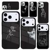 Capa Case for iPhone 17 Air 16 Pro Max 15 Plus 11 13 Mini 14 12 Back Phone Cover Abstract Line Lovers Smoking Hand