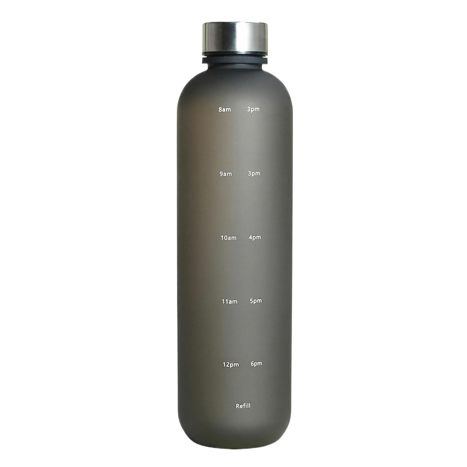 English: Gradient Color Large Capacity Frosted Sports Water Bottle one size