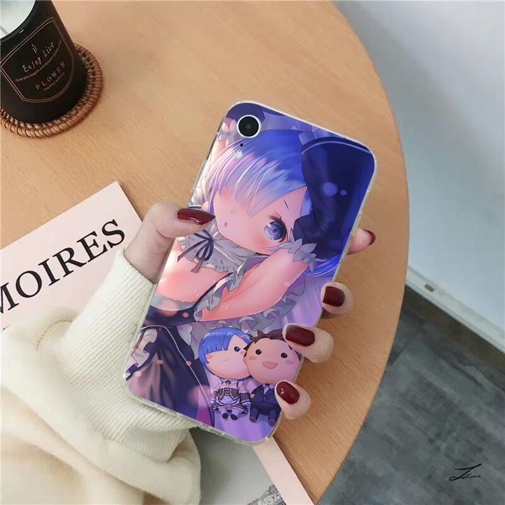 ReZERO Ram Rem Phone Case for iPhone 15 8 7 6 6S Plus X SE 2020 XR XS 14 11 12 13 Mini Pro Max Mobile Case