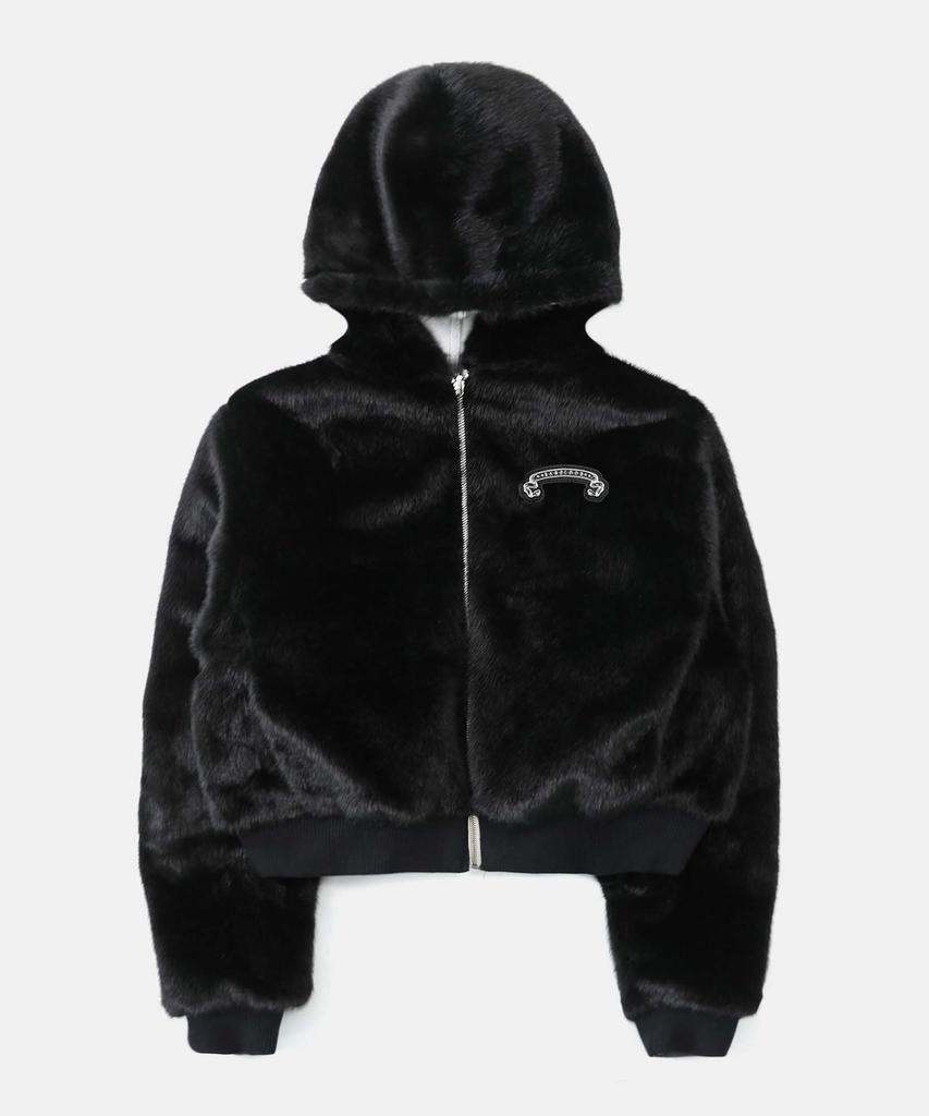 Badblood Mystic 11 Reversible Fur Hooded Jacket - White/Black