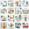 New Summer Printed Pillowcase with Fruit, Pineapple and Peach Peel Velvet Home Pillow Cover
