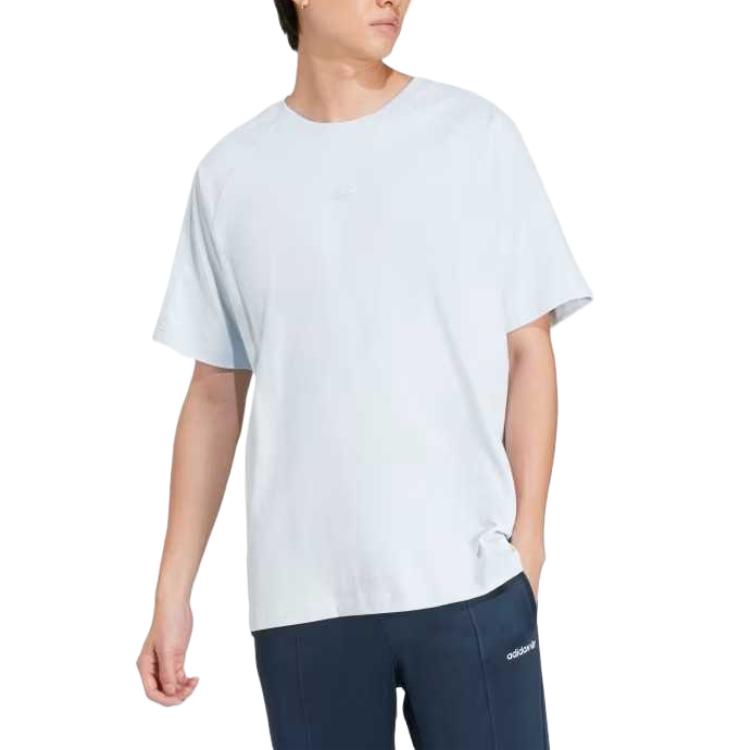 adidas Premium Essentials T-Shirt Halo Blue Men Streetwear JD3280