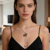 Vintage Zodiacal Horse Layering Necklace Stainless Steel Copper Neckchain For Women Fashion Jewelry Accessory Gift