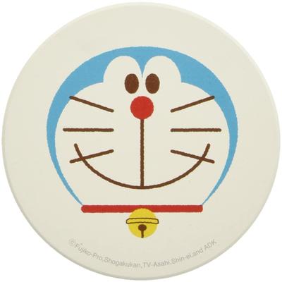 Doraemon Ceramic Water-Absorbent Coaster, 9cm Diameter, Face, 493522