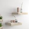 VidaXL Floating Wall Shelves 2 Pcs Oak 23x23.5x3.8 Cm MDF
