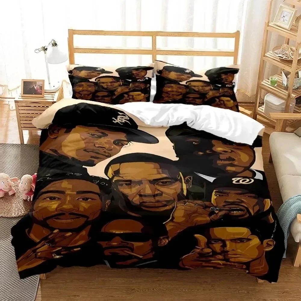 Comforter Hip Hop Rapper Bedding Set Boys Girls Twin Queen Size Bed Kids Adult Fashion Home Textileextile