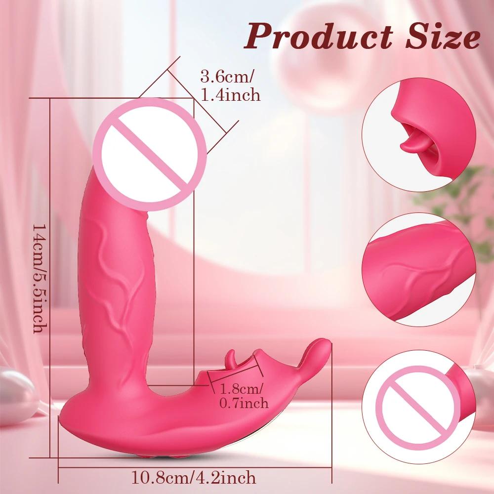 APP Rabbit Vibrator for Women Clit Clitoris Stimulator Wearable G Spot Dildo Female Licking Finger Wiggling Adult Sex Toy