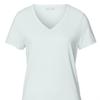 Hanro V Neck ShorT sleeVe T shirT 74842 Vapor whiTe 