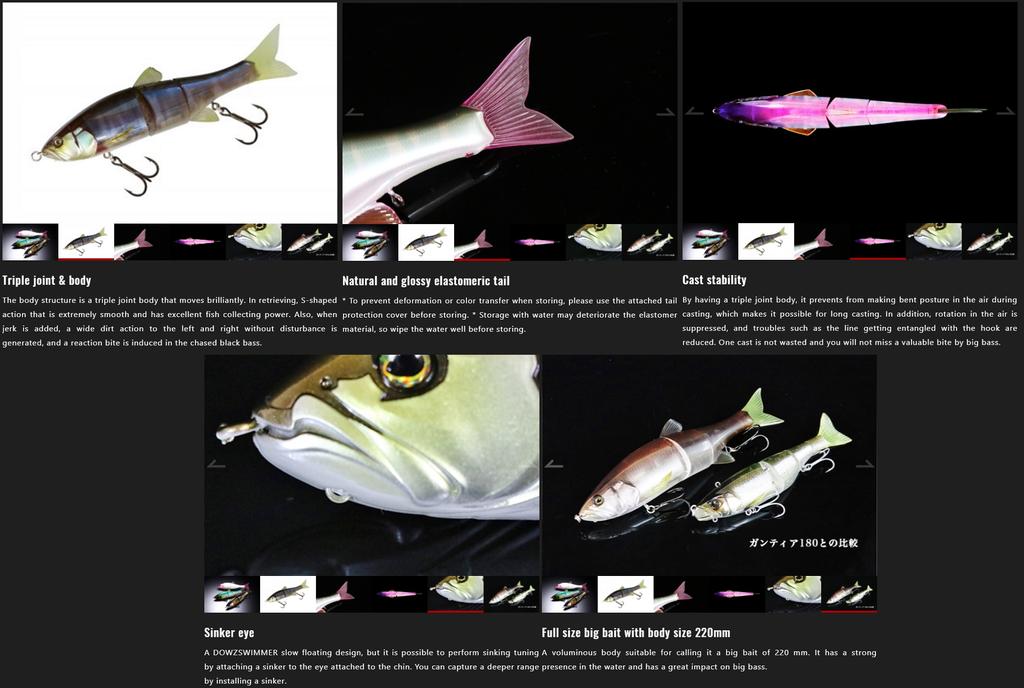 Jackall Dowzswimmer 220 SF Floating Lure Pink Back Swimmer (6423)