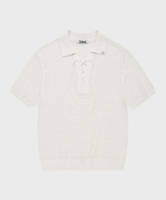 FALLETT Curly Collar Knit Ivory