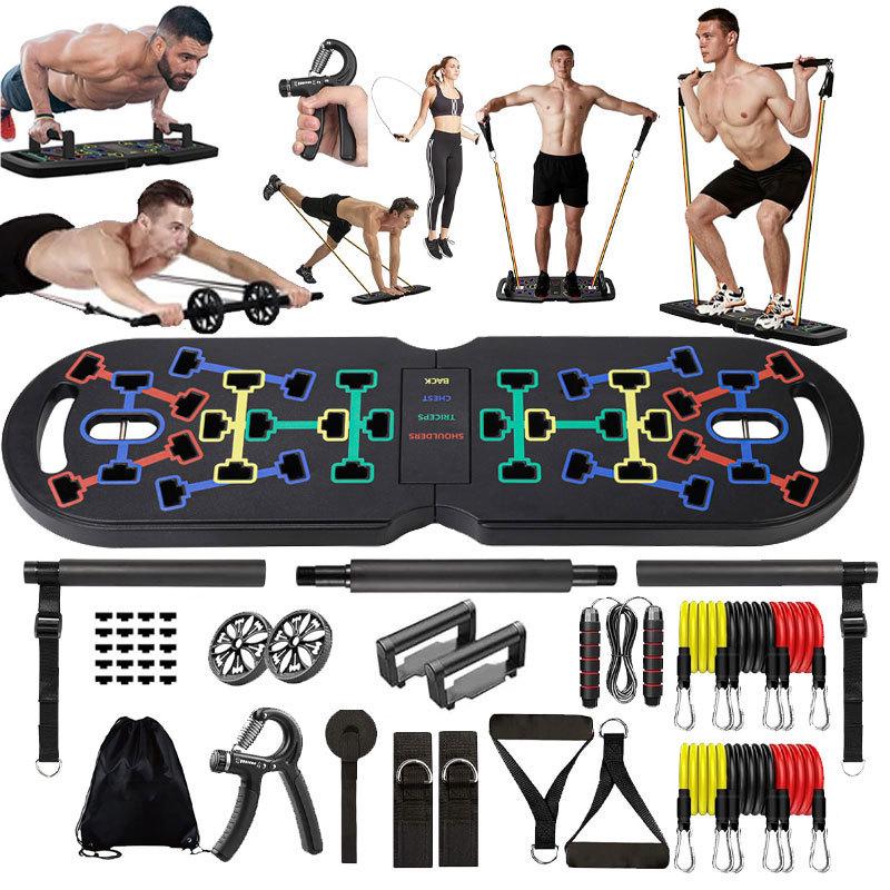 Foldable Multi-Functional Push-Up and Ab Exercise Board for Home Fitness