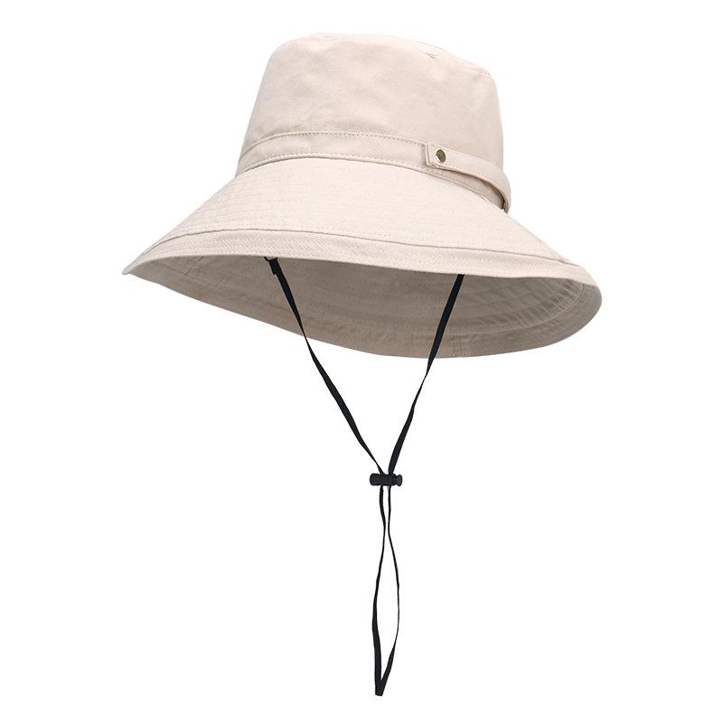 

Летняя панама с широкими полями для защиты от солнца, дышащая хлопковая, повседневная, универсальная, для женщин M（56-58cm）