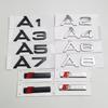 For RS3 3D ABS Chrome Black Logo S Line A1 A2 A3 A4 A5 A6 A7 A8 Emblem Badge Car Decal For Audi Sline Sticker Decorative Accessories