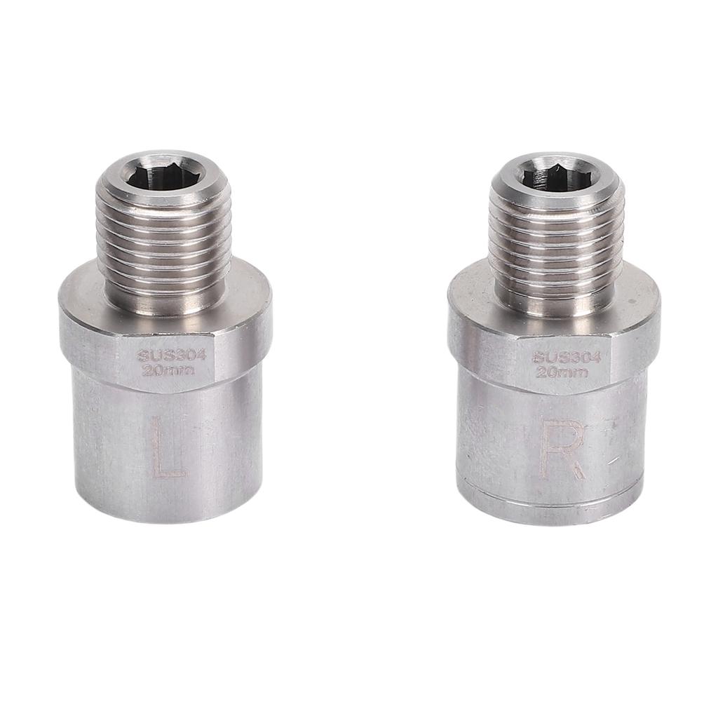 1 Par de Adaptadores de Pedal de Bicicleta Aço Inoxidável Rosca Macho 1 2pol para Rosca Fêmea 9 16pol Extensores de Pedal de Bicicleta para Pedivela