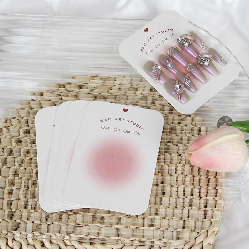 10Pcs Nail Display Fake Nails Card Decoration Storage Package For Press On Nails Jewelry Display Photograph Props Nail Salon
