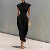 Spring/Summer 2026 European & American High-Waisted Long Skirt and Loose High-Neck Top Commuting Dress for Women