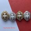 Oval Large-Hole Barrel Beads with Cubic Zirconia and Crystal for Stringing, Pendants, and Spacers