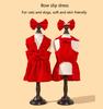 New Autumn and Winter Cute Bow Dog Clothes, Puppy Skirts, Elegant, Fashionable and Versatile Small Fresh Style Pet Clothes