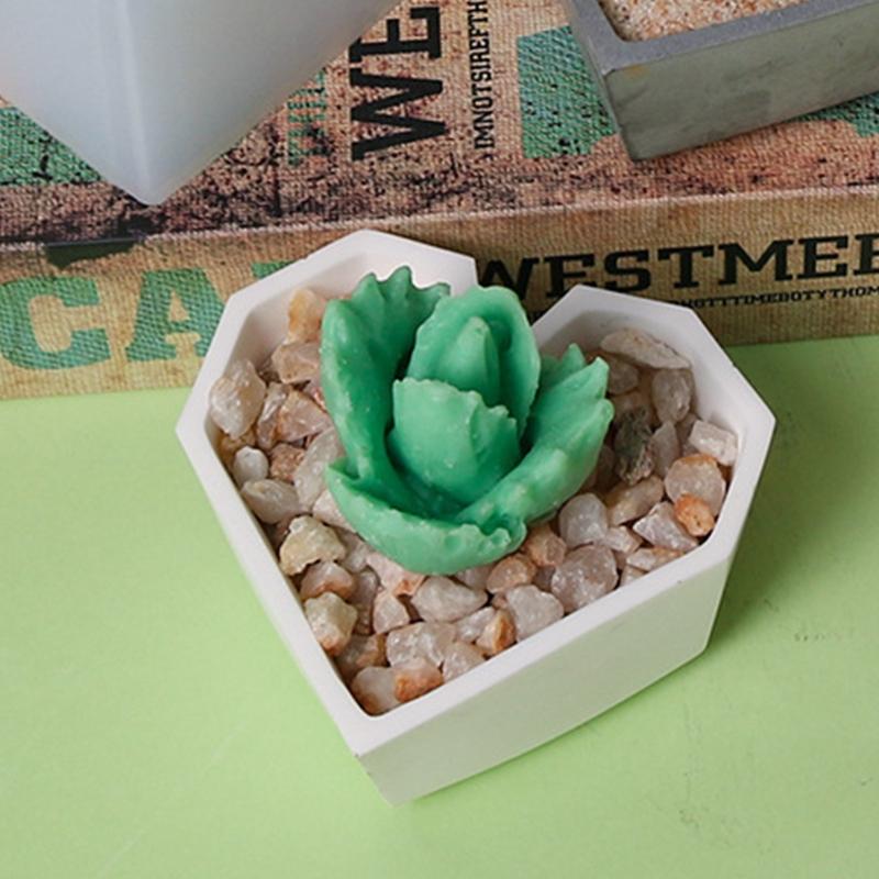 Maceta de flores, Molde de resina de silicona, molde de fundición de resina epoxi, florero suculento, molde de cemento, portavelas, molde de cera