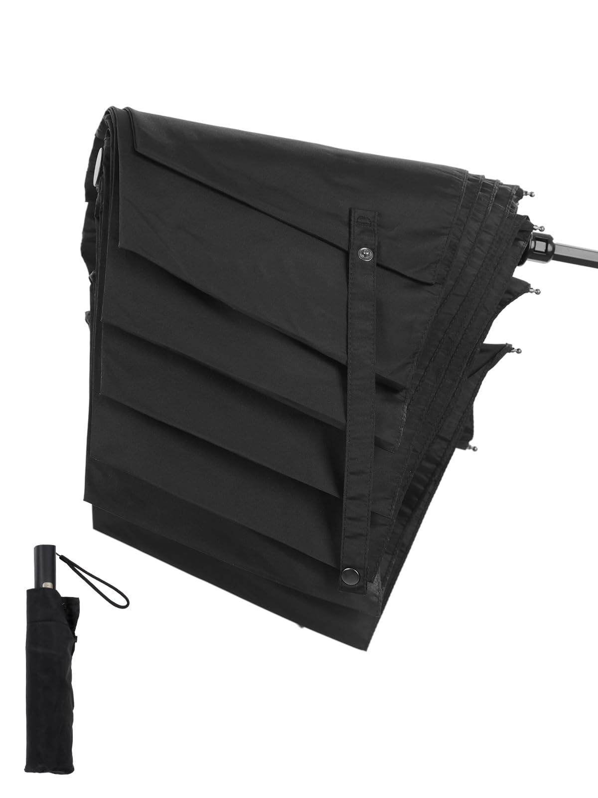 

KIZAWA Складной Автоматический Складной Зонт от Дождя 5 Воды с 8 65см Основными Спицами Зонта, Устойчивый к Деформации, Открытие/Закрытие в Одно Касание, Большой, Мужской, чёрный