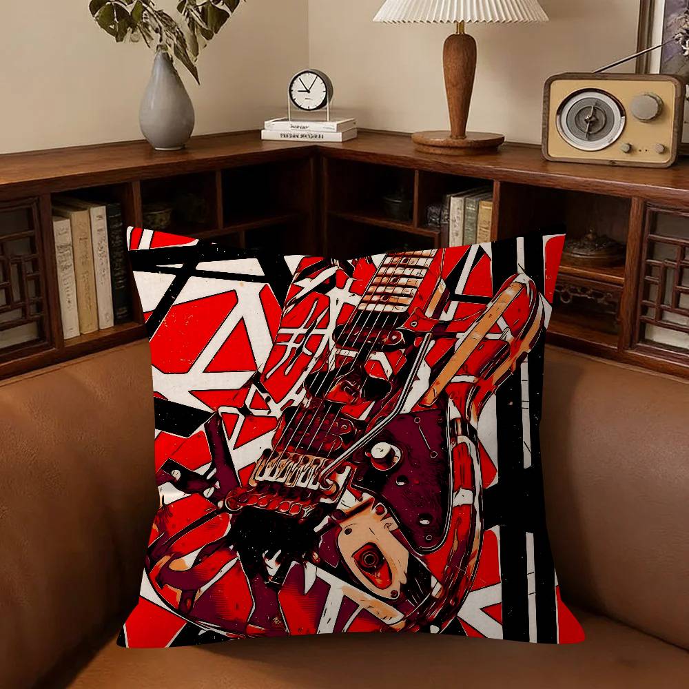 ALBUM Fashion Van Halen Cushion  Cushion Cover Inches Farmhouse Decor Home Throw Pillow Covers for Couch Decorations