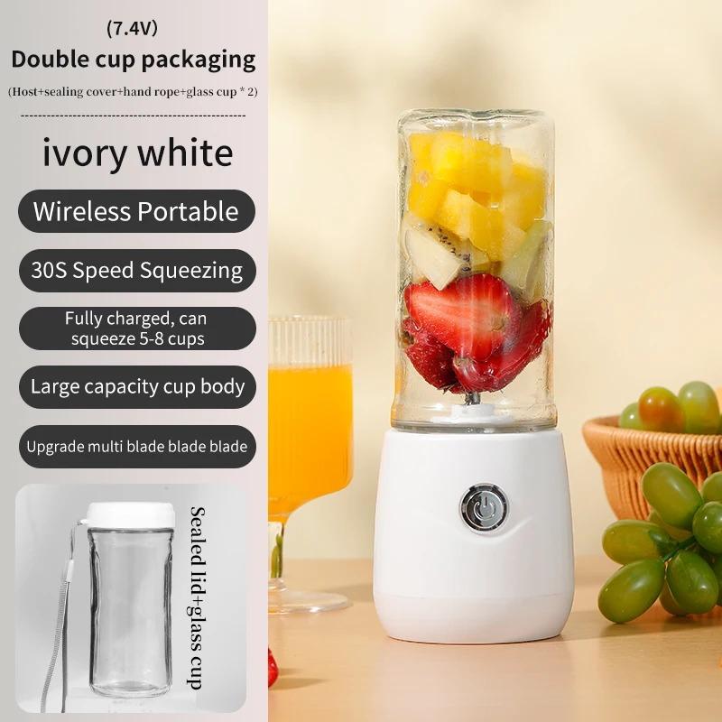 

280 мл Портативная Электрическая Соковыжималка 10 Лезвий Чашка для Фруктового Сока USB Перезаряжаемая Автоматическая Маленькая Соковыжималка Машина Блендер для Смузи Кухонный Комбайн