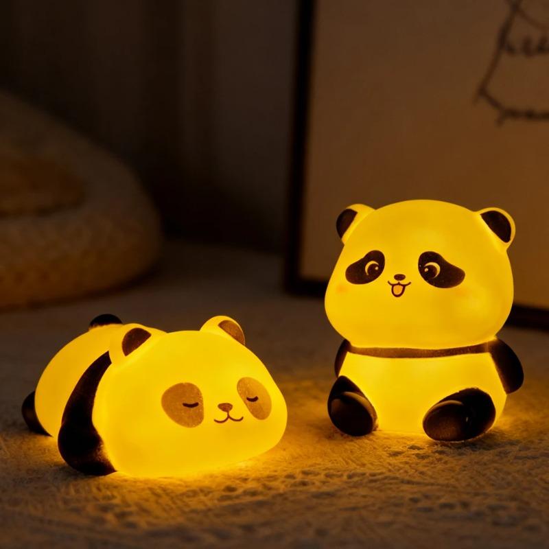 Latest Panda Led Night Light Living Room Cute Panda Plastic Lamp Bedside Decoration Creative Kids Night Light Birthday Present