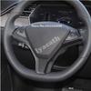 For Tesla Model S Model X ABS Car Steering Wheel Frame Sticker Inner Direction Control Button Decoration Trim Cover Accessories