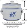 Jiakang Blue & White Ceramic Double-Ear Stew Pot
