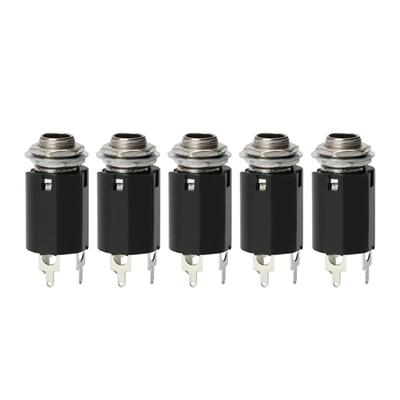 5Pcs 6.35mm Output Jacks Plate Electric Guitar Plug Outlet Guitar Accesorys