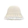 Autumn and Winter Lace Knitted Fisherman's Hat Children Sweet and Warm Versatile Face Small Wool Pot Hat Tide