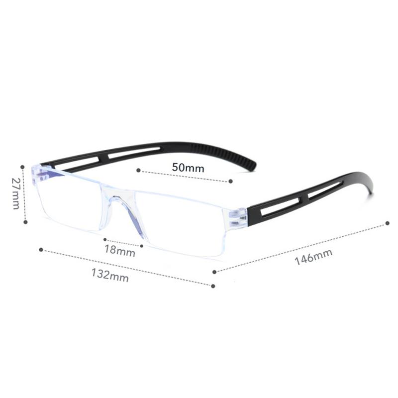 Koreanische Mode Lesebrille Herren Damen Klare Gläser Halbrand Alterssichtige Brille 1.0 1.5 2.0 2.5 3.0 3.5 4.0 für Leser