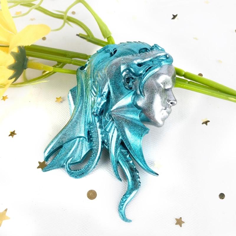 Multipurpose Flexible Silicone Mould for Dragon Girl Candle Holder Portable for Craft Supplies and Festive Decorations