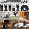 24 Pcs Universal Oscillating Saw Blade Professional Multitool Blade Kit with 3 Different Shims for Wood and Plastic Cutting