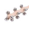 1Pc Wooden Hand Held Bell Jingle Bells Musical Bell Stick Discussion Musical Toy For Adult Ktv Party Kids Game Gift