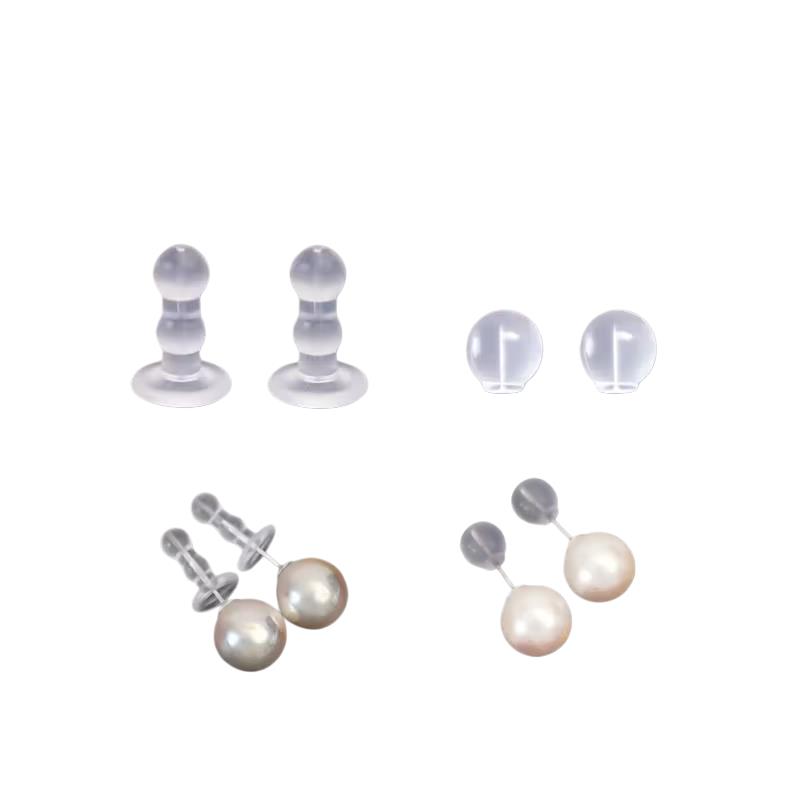 

20pcs Silicone Ear Backings, Anti-Piercing, Full-Coverage, Transparent Studs, Jewelry Making, Soft
