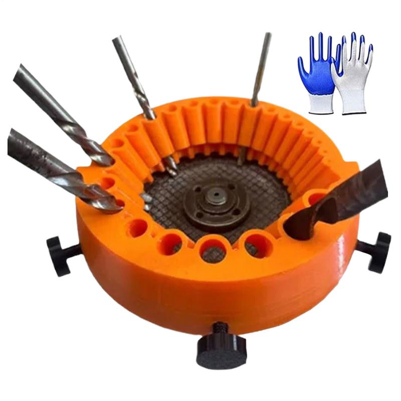 Drill Grinder, Drill Sharpener Upgrade Drill Sharpener, Drill Grinder for Drills of 2-13 mm and 115 mm/125 mm Sander, with Glove