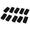 2025 Trend Plastic Rectangle Tube Inserts End Blanking Cap 25X50mm 10 Pcs Black