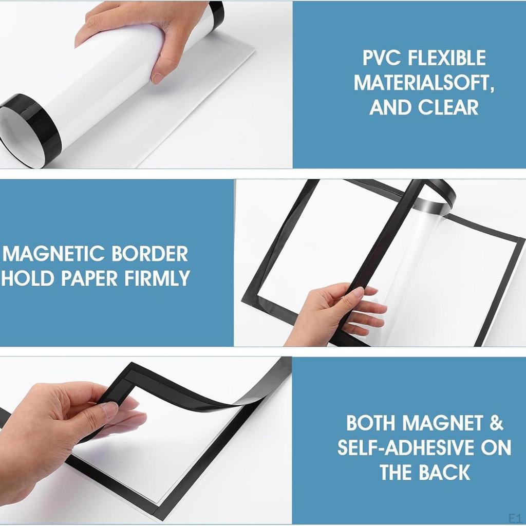 12 Pieces Sign Holder Document Border Display Frame Information for Whiteboard Home