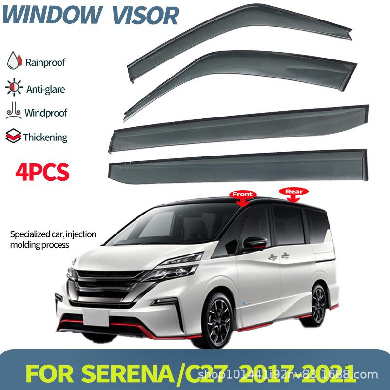 Suitable for Nissan Serena Rain or Shine Serena C27 C28 2017-2025 Sun Visor Rain or Shine Side Window Deflector