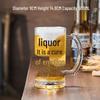 Zhenshijia 500ml Diamantboden Glas Bierkrug mit Slogan