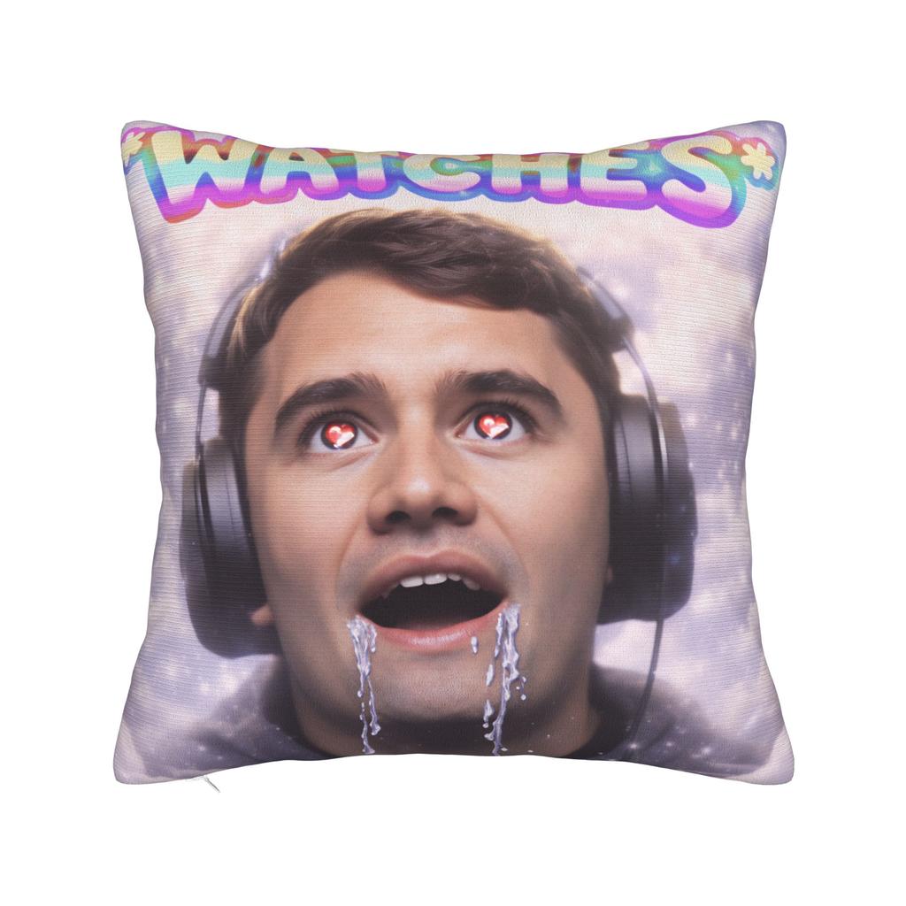 Charlie Kirk Occhi Luminosi Ritratto Divertente Brainrot Meme Federa Design Copricuscino Federe alla Moda Per Soggiorno Letto Sedia
