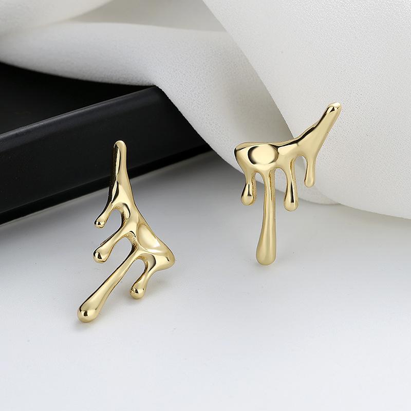Ins Cold Style High-end Earrings Lesbian Niche Design Heavy Industry Metal Earrings