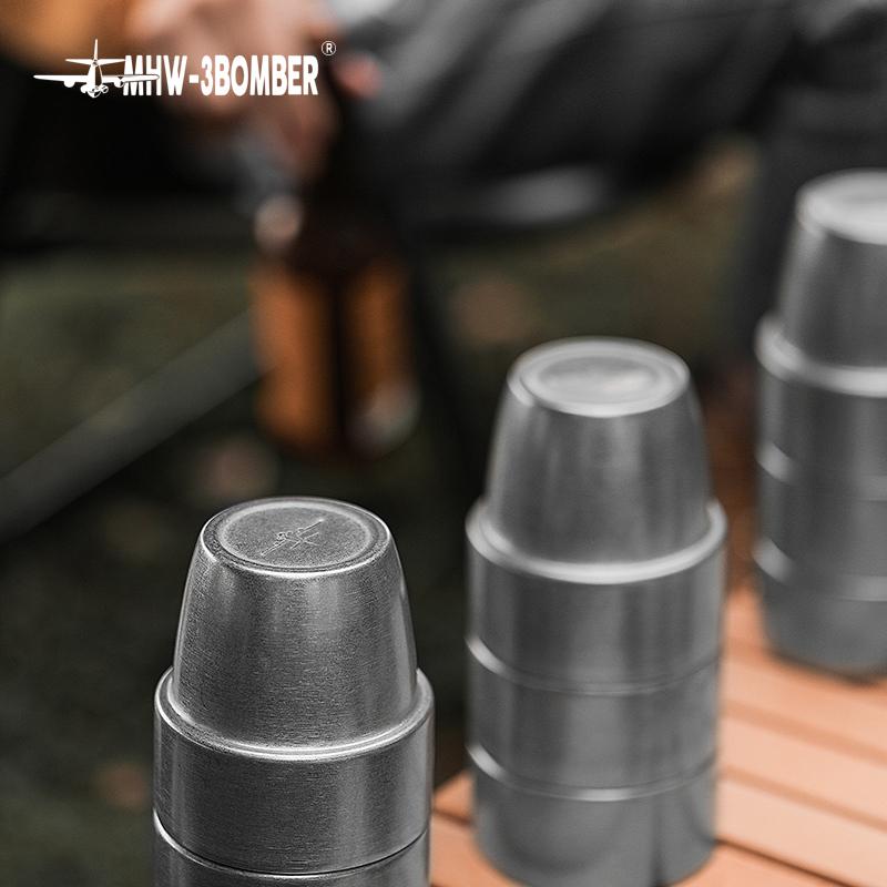 MHW-3BOMBER 300ML Coffee Cup Stainless Steel Double Wall Espresso Mugs Drinking Cups for Tea Milk Beer Home Barista Accessories
