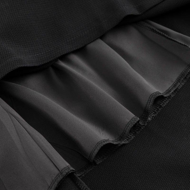 High-Waisted Midi Skirt - Spring & Autumn 2025 Versatile Hepburn Style A-Line Black Dress