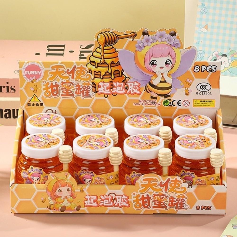 Transparent Reduce Pressure Toy Fluffy Foam Bubble Putty Toy Perfect Honey Slime Toy  Gifts