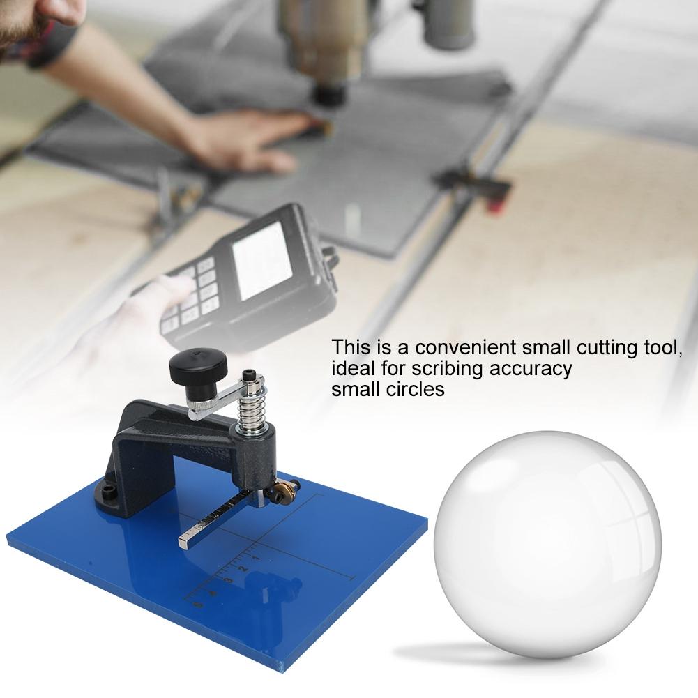Circle Glass Cutting Table Professional Round Steel Cutter Tool with 2pcs Accessories