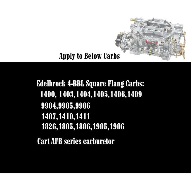 Rebuild Kit For Edelbrock 1406 Carburetor Compatible With Genuine Edelbrock 1477 Carburetor Rebuild Kit For Edelbrock 1406 1405 1400 1403 1407 1411